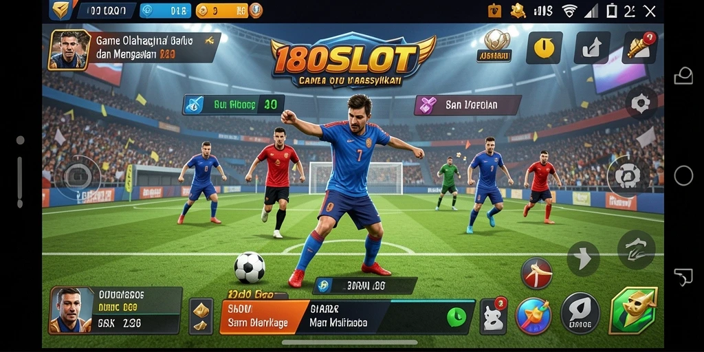 Tampilan menyenangkan dari gameplay olahraga di 180SLOT.