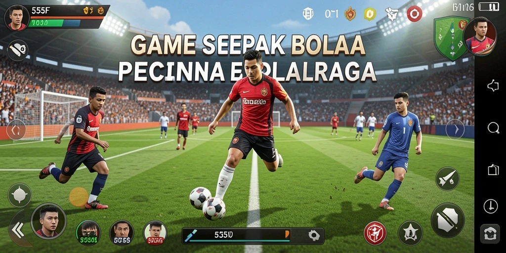 Gameplay intens dalam game sepak bola 555F yang seru.