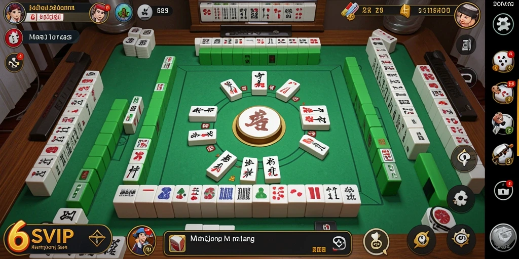 Tampilan gameplay 6SVIP menampilkan Mahjong yang seru dan interaktif.