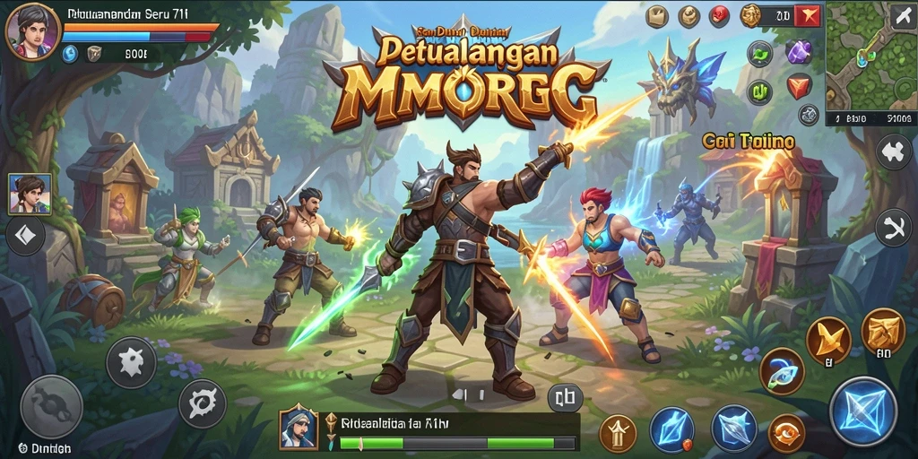 Screenshot permainan 71H dengan aksi seru di dunia MMORPG.