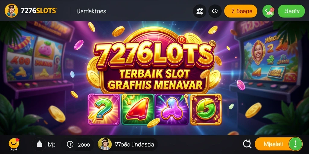 Screenshot 7276SLOTS menampilkan gameplay seru dengan berbagai tema slot.
