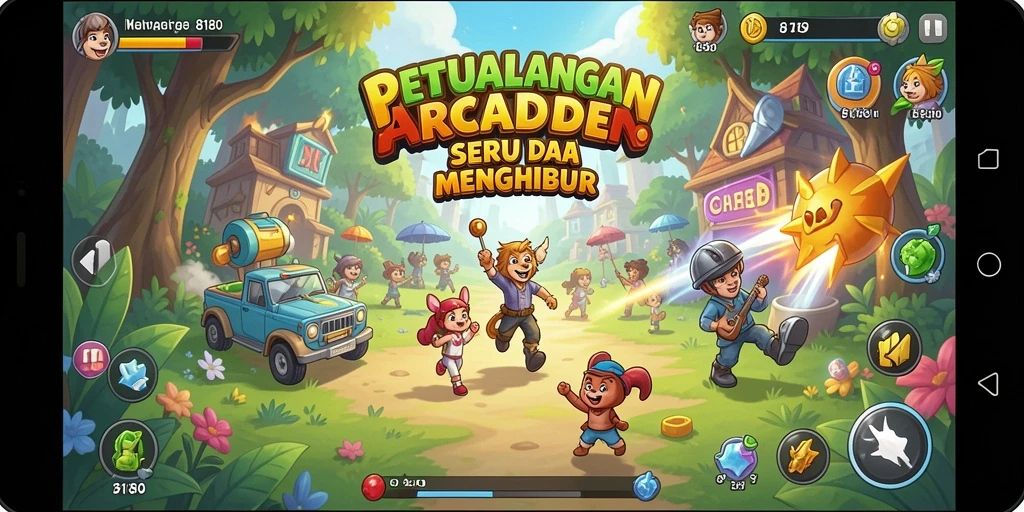 Tampilan gameplay seru 8180 dengan aksi arcade yang mengasyikkan.