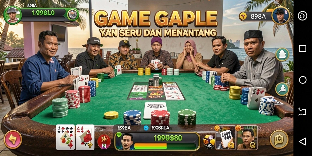 Tampilan gameplay seru Gaple di 898A.