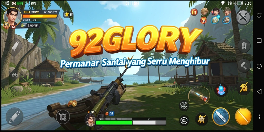 Screenshot utama menampilkan gameplay yang menarik dari 92GLORY.