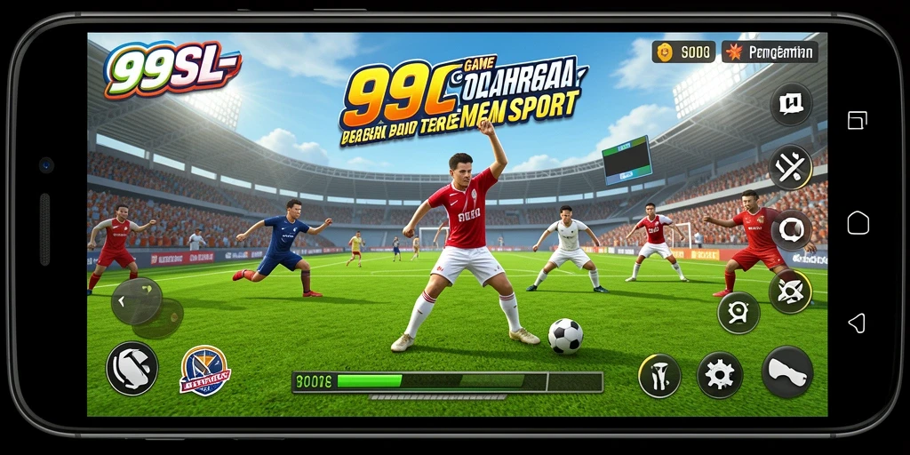 Screenshot 99SL menampilkan gameplay seru olahraga yang menegangkan.