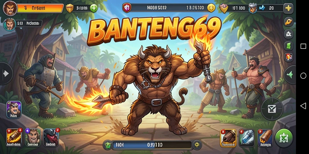 Screenshot gameplay menampilkan aksi seru dalam BANTENG69.