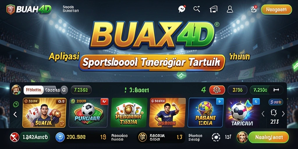 Tampilan antarmuka BUAH4D saat melakukan taruhan olahraga.