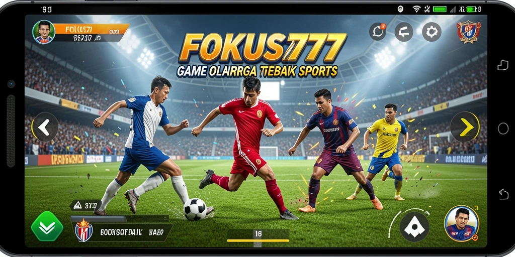 Screenshot gameplay FOKUS777 menunjukkan aksi seru dalam pertandingan olahraga.