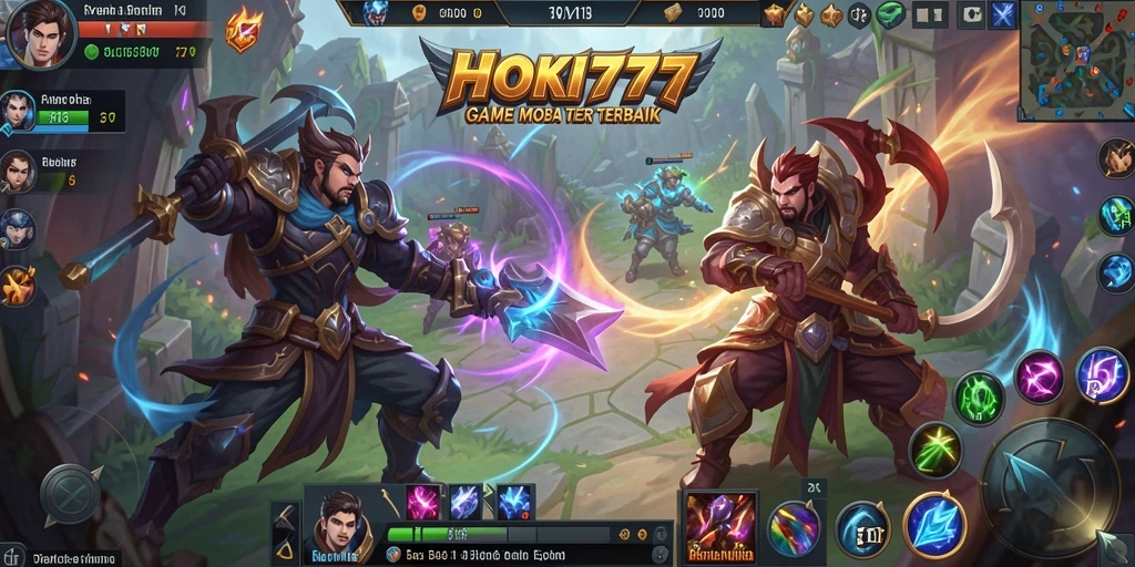 Screenshot gameplay HOKI777 menampilkan aksi bertarung yang memukau.