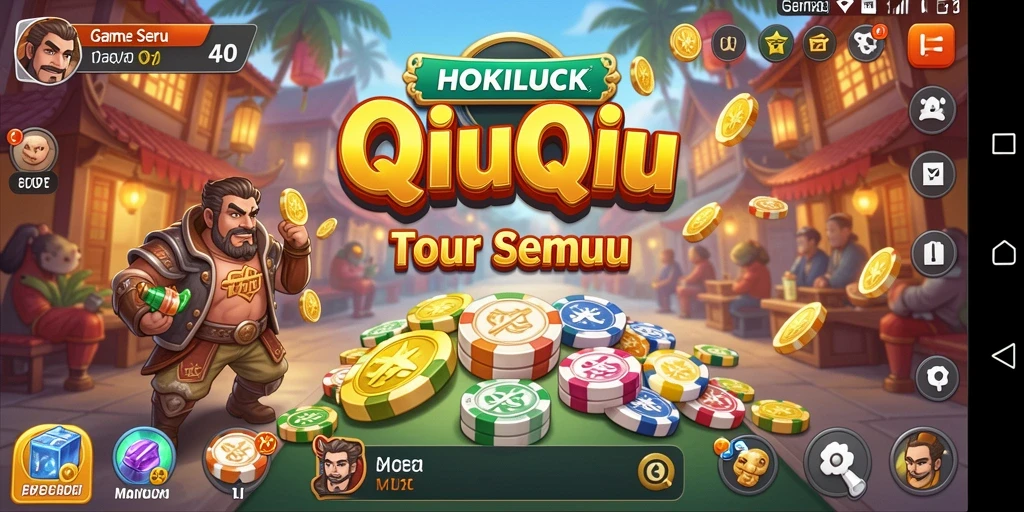 Tampilan gameplay QiuQiu yang seru dan interaktif.