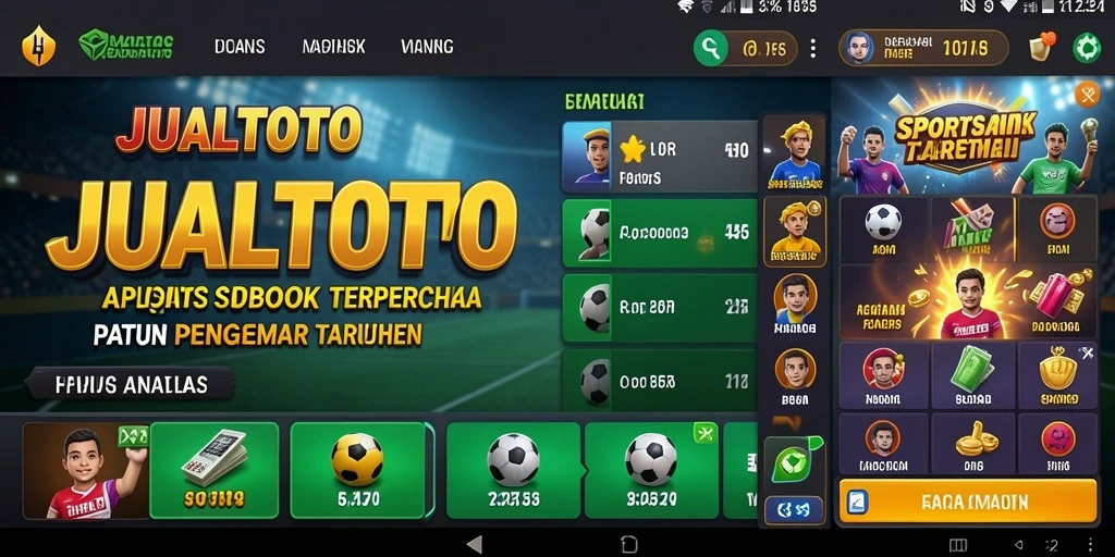 Tampilan gameplay menarik dari aplikasi Sportsbook JUALTOTO.