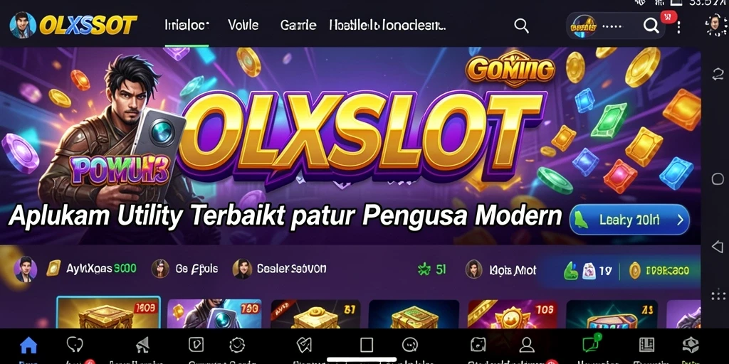 Tampilan utama OLXSLOT yang menyoroti fitur utilitas untuk pengelolaan digital.