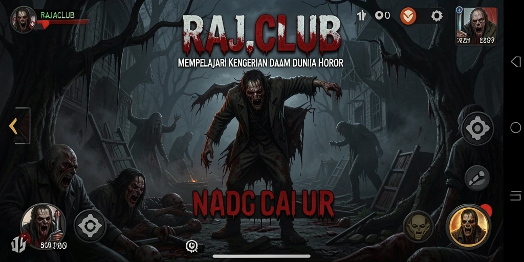 Tangkapan layar menampilkan adegan menegangkan dalam RAJACLUB.