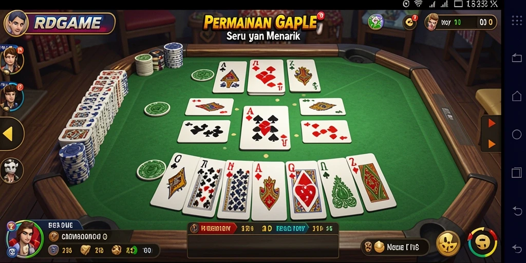 Screenshot RPGAME menampilkan interaksi seru dalam permainan Gaple.