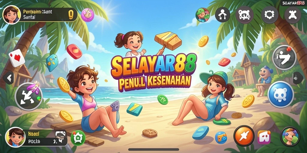 Screenshot gameplay SELAYAR88 yang penuh warna dan menyenangkan.