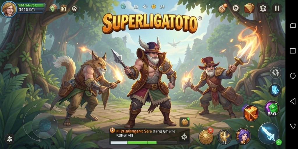 Gameplay SUPERLIGATOTO yang menegangkan dan menarik dengan grafis yang memukau.