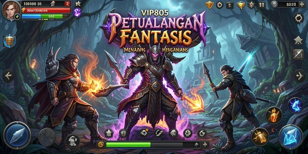 Tampilan gameplay RPG yang seru dan mendebarkan di VIP805.
