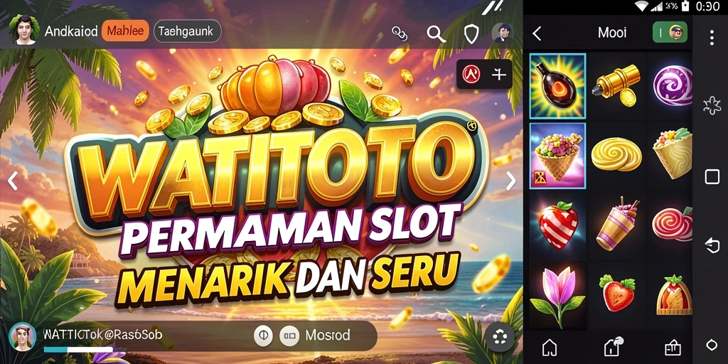 Tampilan gameplay slot WATITOTO yang menarik dan penuh warna.